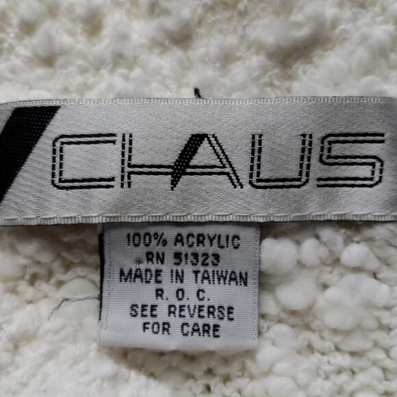 Chaus Sweater Womens White Ivory Short Sleeve Knit Textured Top Medium Minimal - Picture 10 of 11